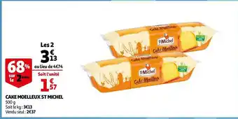 Auchan St michel cake moelleux offre