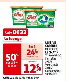 Auchan Supermarché LE CHAT LESSIVE CAPSULE L'EXPERT(3) offre