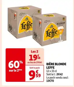 Auchan Supermarché LEFFE BIÈRE BLONDE offre