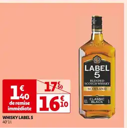 Auchan Supermarché LABEL 5 WHISKY offre