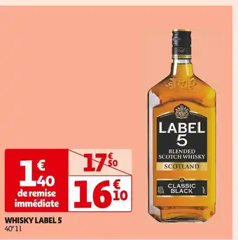 Auchan Supermarché LABEL 5 WHISKY offre