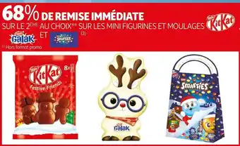 Auchan Galak/smarties/kit kat bon plan sur les mini figurines et moulages des marques galak,smarties,kit kat offre