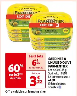 PARMENTIER SARDINES À L'HUILE D'OLIVE