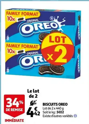 Auchan Oreo biscuits offre