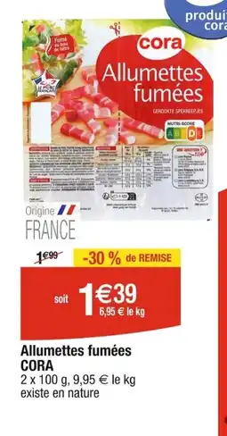 Cora x Carrefour Allumettes fumées CORA offre