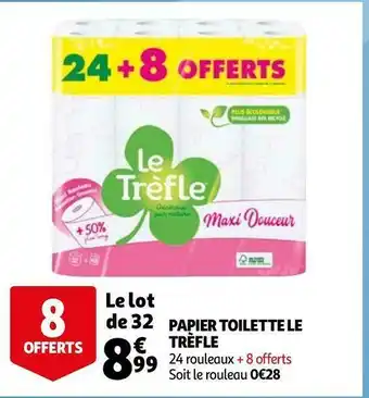 Auchan Le trèfle papier toilette offre