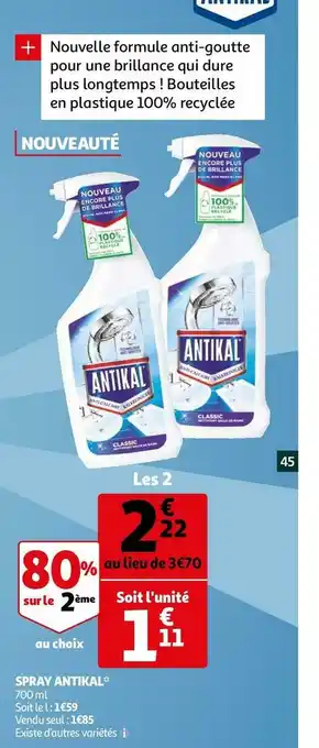 Auchan Antikal spray offre
