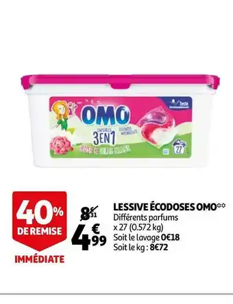 Auchan Omo lessive écodoses* offre