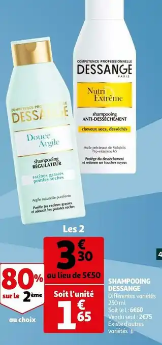 Auchan Dessange shampooing offre