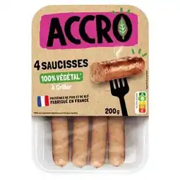 Auchan Saucisses 100% Végétal Frais Accro offre