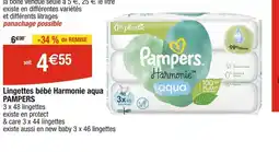 Lingettes bébé Harmonie aqua