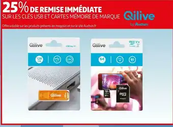 Auchan Qilive bon plan sur les clés usb et cartes mémoire de marque offre