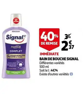 Auchan Signal bain de bouche offre