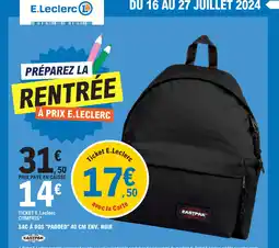 E.Leclerc Sac a dos padded 40cm offre