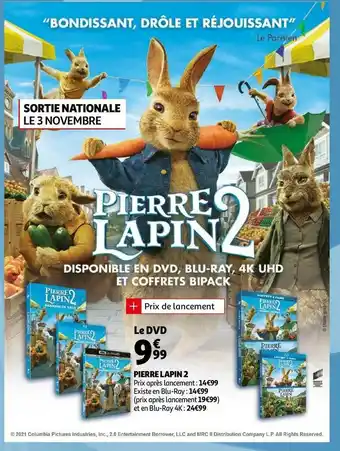 Auchan Pierre lapin 2 offre