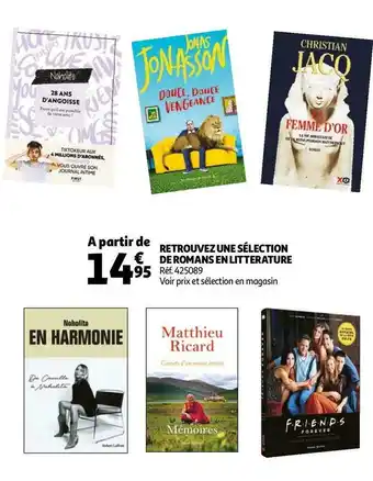 Auchan Retrouvez une sélection de romans en litterature offre