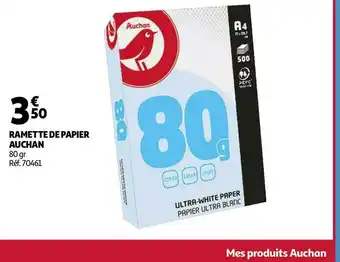 Auchan Auchan ramette de papier offre