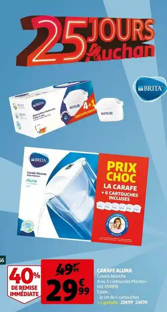Auchan Aluna carafe offre