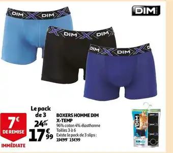 Auchan Dim boxers homme x-temp offre