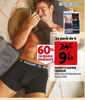 Auchan Freegun shortys homme offre