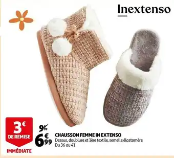 Auchan In extenso chausson femme offre