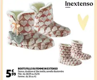 Auchan In extenso boots fille ou femme offre
