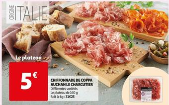 Auchan Auchan chiffonnade de coppa le charcutier offre