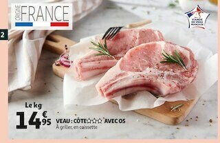 Auchan Veau : côte avec os offre
