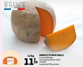 Auchan Mimolette demi vieille offre