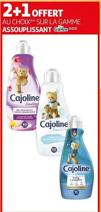 Auchan Cajoline bon plan sur la gamme assouplissant de la marque cajoline* offre