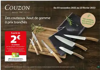 Auchan Couzon couteaux offre