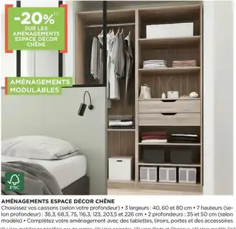 Lapeyre Bon plan sur les aménagements espace décor chêne offre