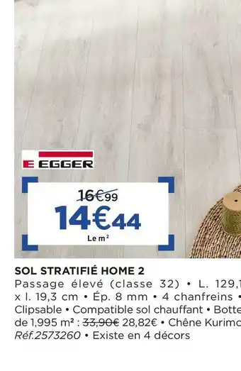 Lapeyre Sol stratifié home 2 offre