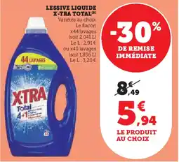Hyper U LESSIVE LIQUIDE X-TRA TOTAL(B) offre
