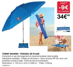 Costco TOMMY BAHAMA - PARASOL DE PLAGE offre