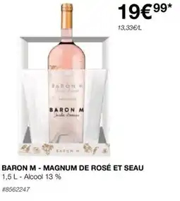 Costco BARON M - MAGNUM DE ROSÉ ET SEAU 1,5 L - Alcool 13 % offre