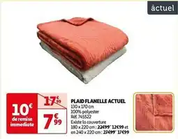 Auchan Actuel - plaid flanelle offre