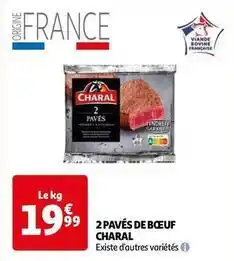 Auchan Supermarché Charal - 2 pavés de bœuf offre