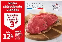 Auchan Supermarché Viande bovine steak offre
