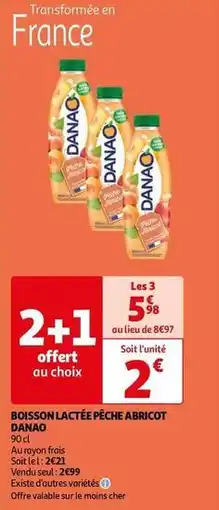 Auchan Supermarché Danao - boisson lactée pêche abricot offre