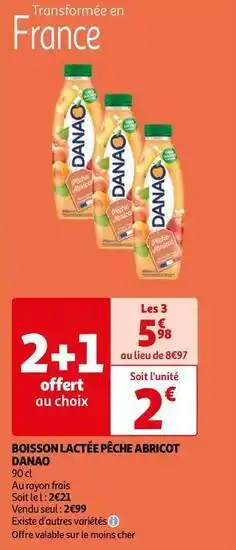 Auchan Supermarché Danao - boisson lactée pêche abricot offre