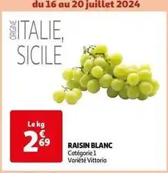 Auchan Supermarché Raisin blanc offre