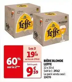 Auchan Supermarché Leffe - bière blonde offre