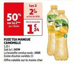 Auchan Supermarché Fuzetea - fuze tea mangue camomille offre