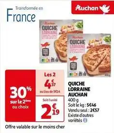 Auchan Supermarché Auchan - quiche lorraine offre