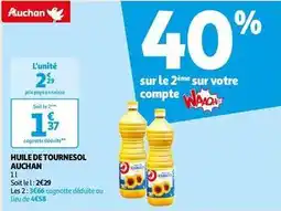 Auchan Auchan - huile de tournesol offre