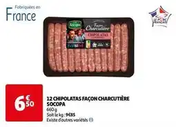 Auchan Socopa - 12 chipolatas façon charcutière offre