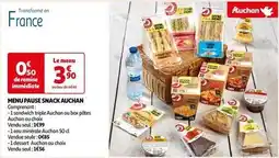 Auchan Auchan - menu pause snack offre