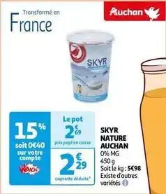 Auchan Auchan - skyr nature offre