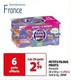 Auchan Yoplait - petits filous fruits offre